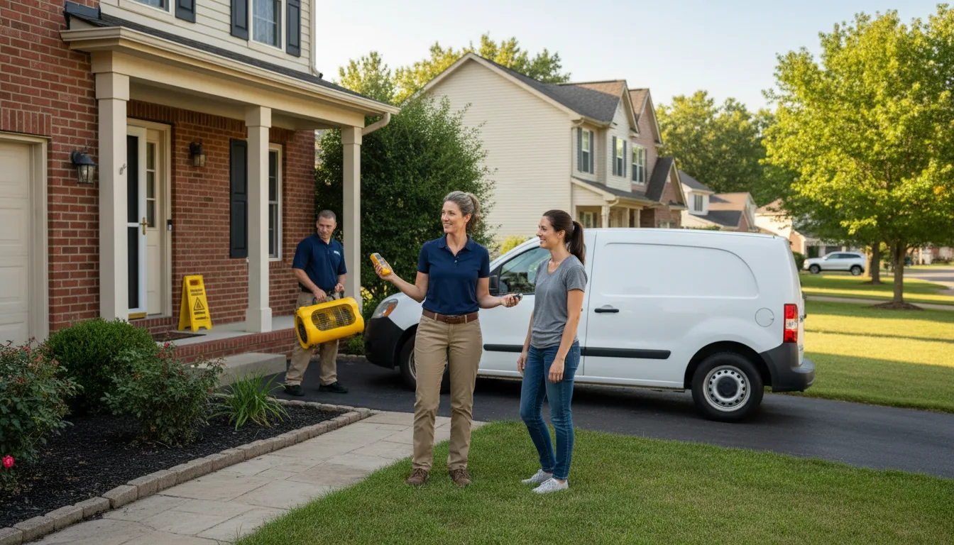 Residential water damage restoration in Coal City, IL